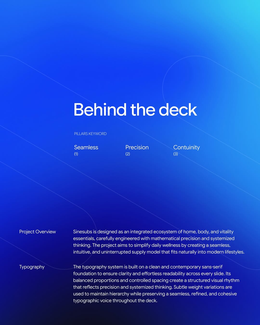 Sinesubs behind the deck