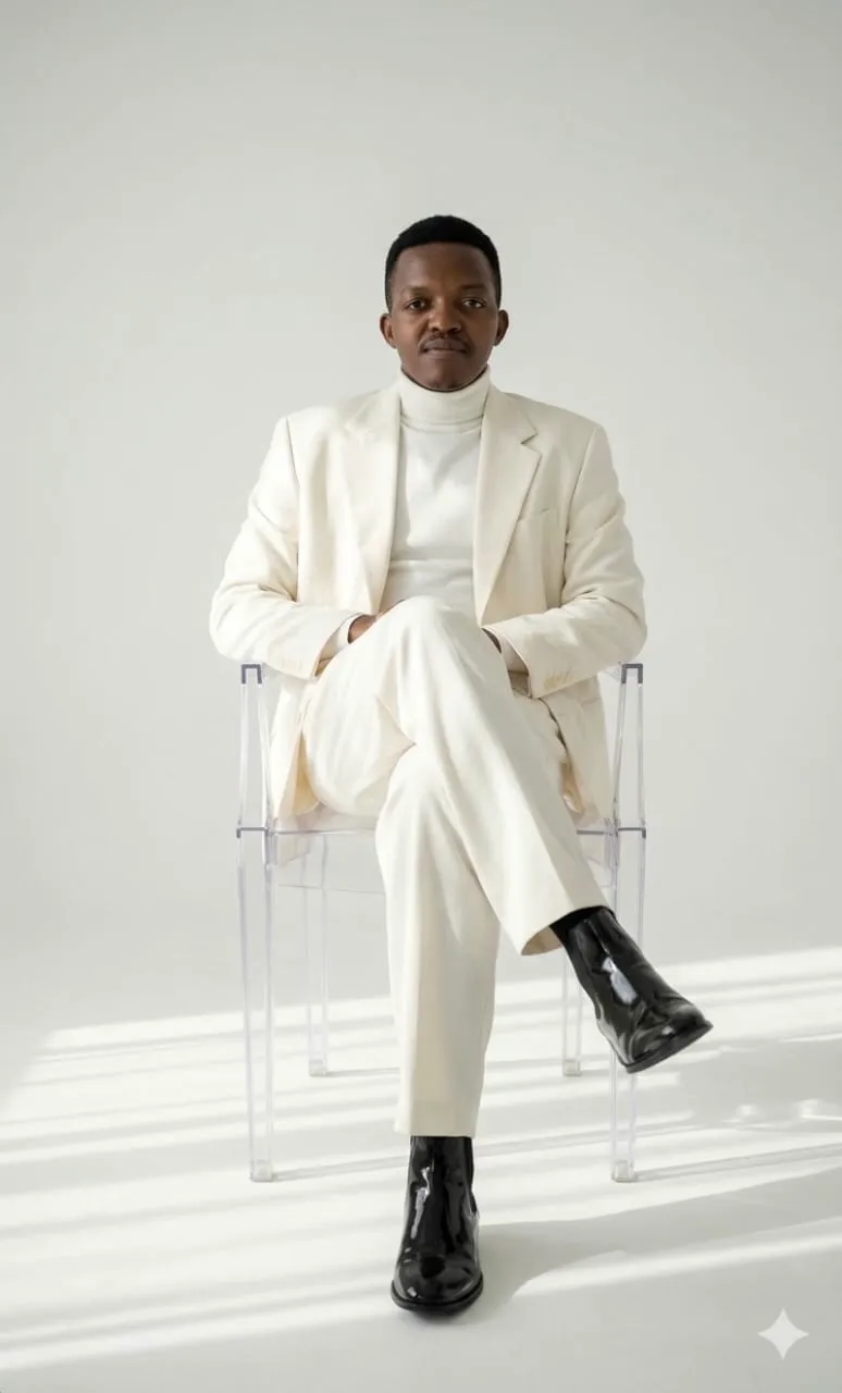 Troy BAINAC full lookbook shoot — white editorial